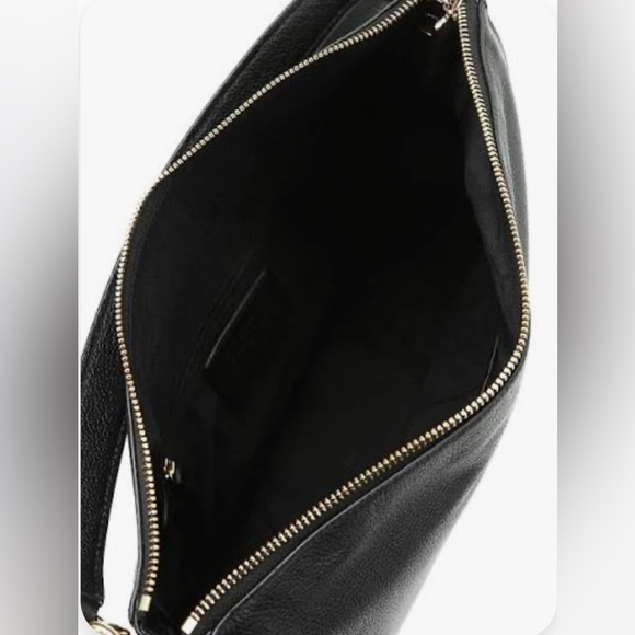 🔥NWT‼️Authentic Black Coach Turnlock Hobo Leather Shoulder Bag MSRP $350 - Picture 3 of 13